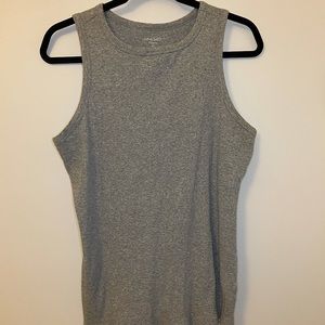 Nine West - NWOT High Neck Ribbed Tank (Grey - XL)